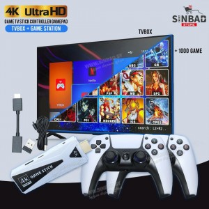 اتاري GAME TV STICK حديثة مع تي في بوكس TV GT68 stick wirless controller 64gb