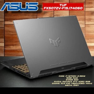 لابتوب   ASUS TUF FX507ZV-F15.I74060   Core i7-12700H 2.3GHz  16GB RAM 512GB SSD NVIDIA GeForce RTX 4060 8GB GDDR6 15.6"FHD (1920x1080) 144hz Mecha Grey