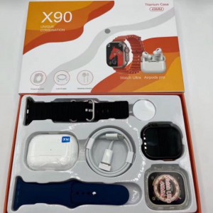 ساعة ذكية + سماعة بلوتوث X90 ultra